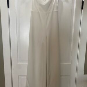 Kittenish Cream Jumpsuit